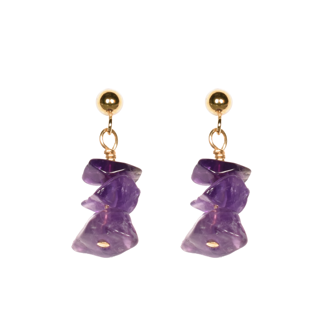 madison earrings - amethyst