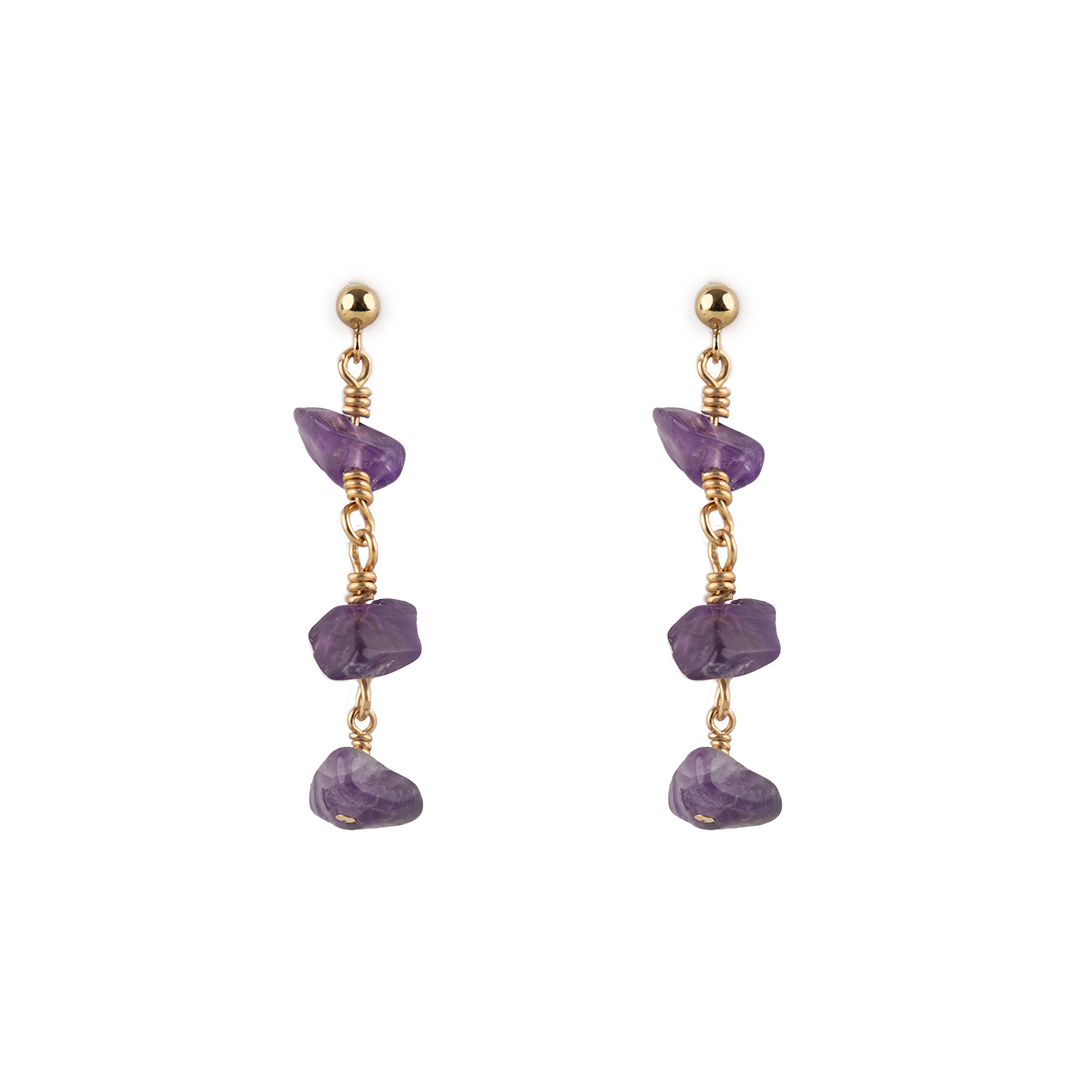 aurelie earrings - amethyst