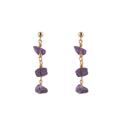 aurelie earrings - amethyst