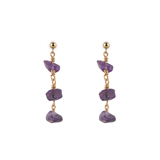 aurelie earrings - amethyst