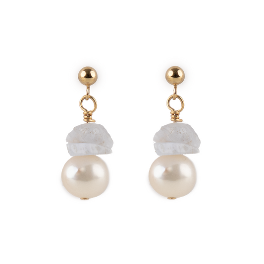 bisou earrings - aquamarine crystal