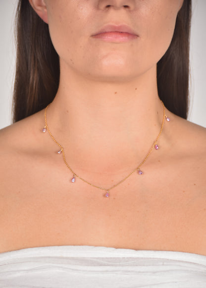 lottie necklace - purple pearl