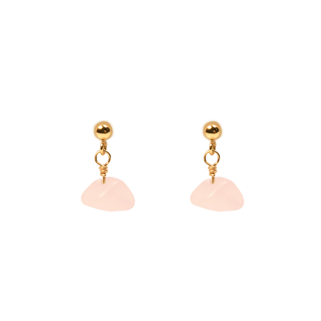 smonty rose quartz studs