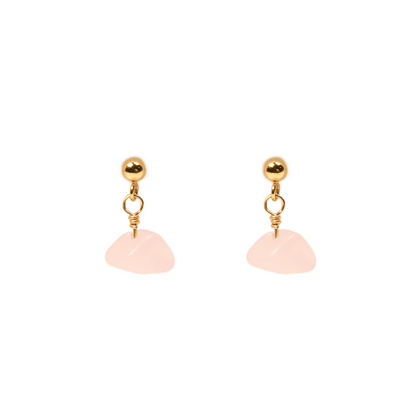 smonty rose quartz studs
