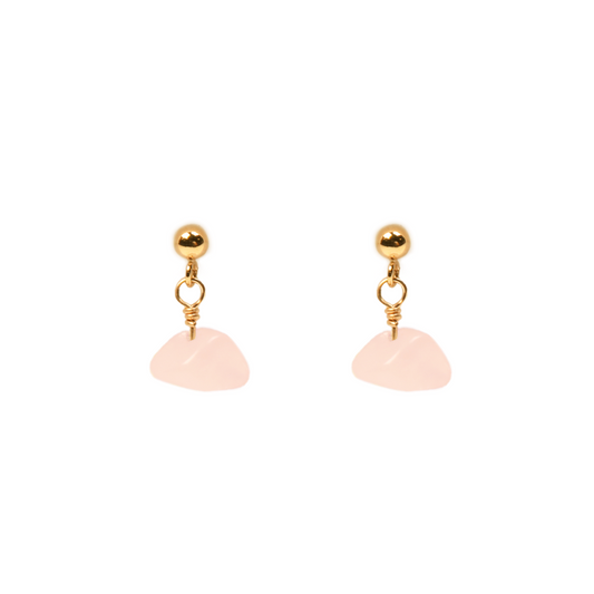 smonty rose quartz studs