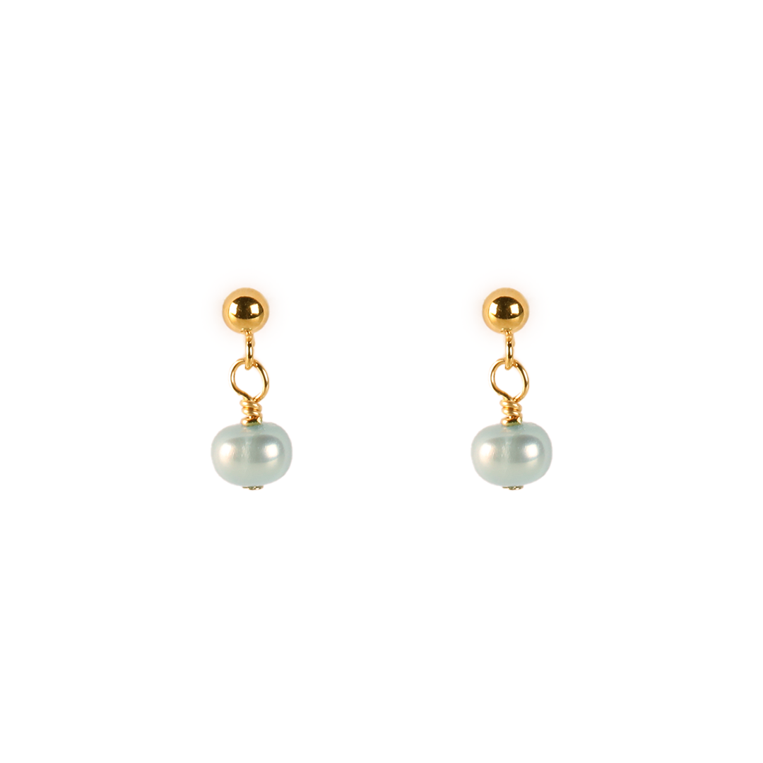 smonty light blue pearl stud