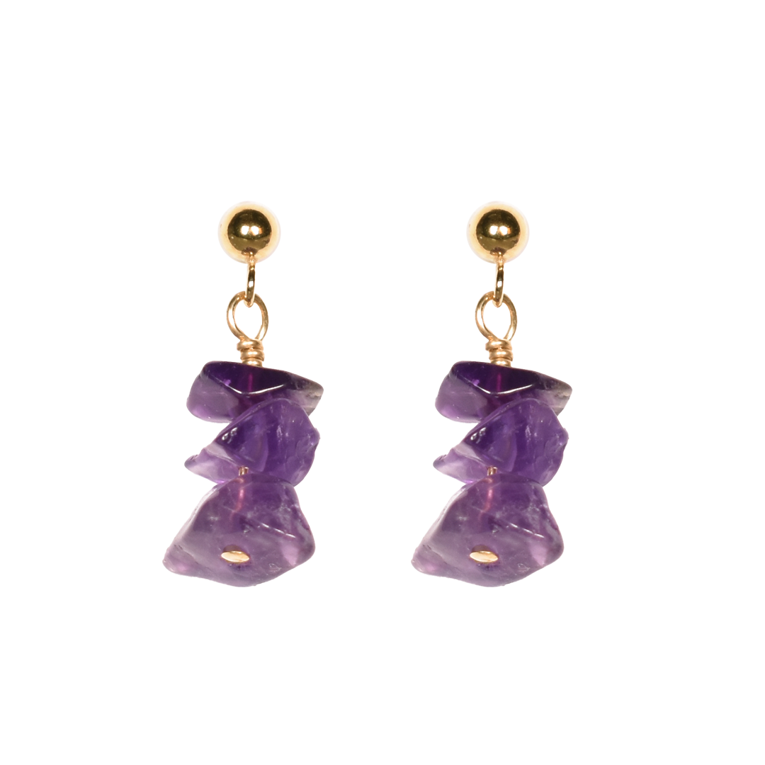 maddison earrings - amethyst