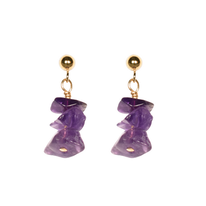 madison earrings - amethyst