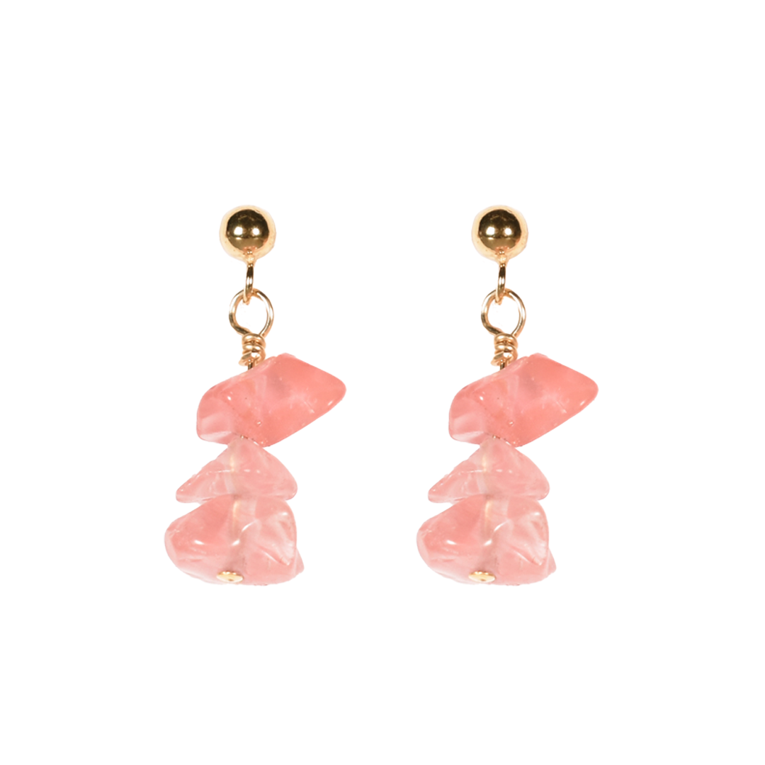 maddison earrings - red quartz